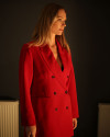 Anna Black Red Blazer Jacket