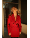 Anna Black Red Blazer Jacket