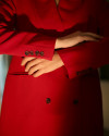 Anna Black Red Blazer Jacket