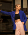 Milena Saks Blue Blazer Jacket